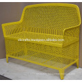 Wrought Iron Garden Bench colorfull powder coated weather proof
